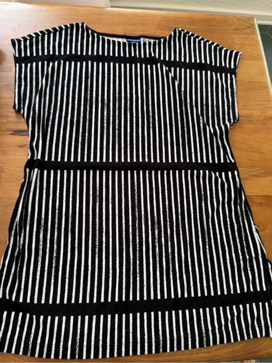 Marimekko Other - Marimekko Black and White Striped Terry Coth Swim Cover Up Size XL